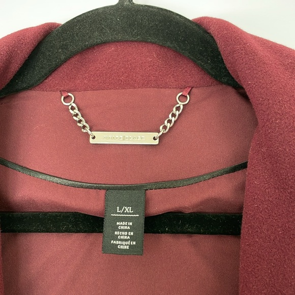 White House Black Market Burgundy Vest Size L/XL - Picture 3 of 9